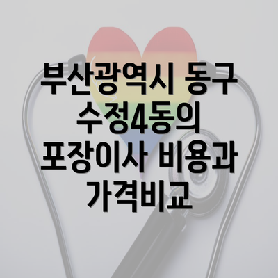 부산광역시 동구 수정4동의 포장이사 비용과 가격비교