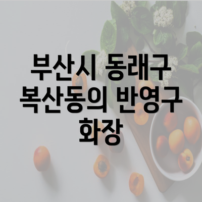 부산시 동래구 복산동의 반영구 화장