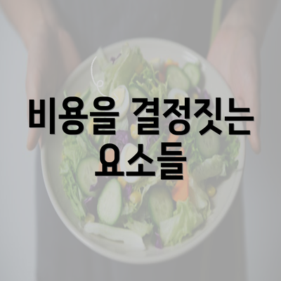 비용을 결정짓는 요소들