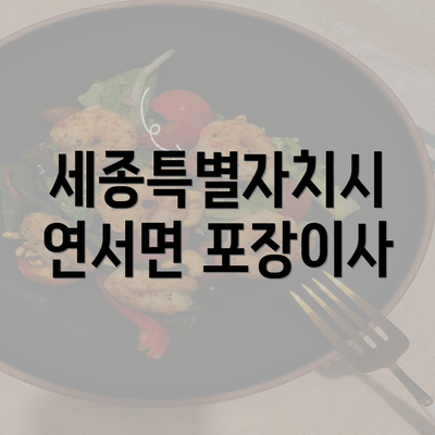 세종특별자치시 연서면 포장이사