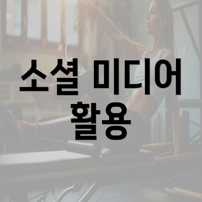 소셜 미디어 활용