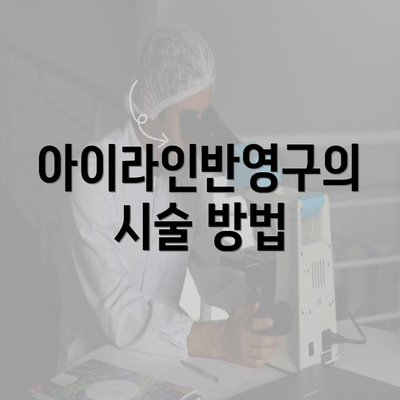 아이라인반영구의 시술 방법