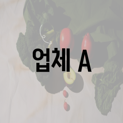 업체 A