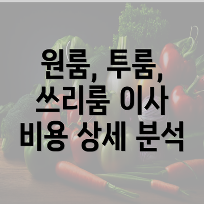 원룸, 투룸, 쓰리룸 이사 비용 상세 분석