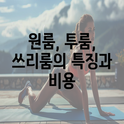 원룸, 투룸, 쓰리룸의 특징과 비용