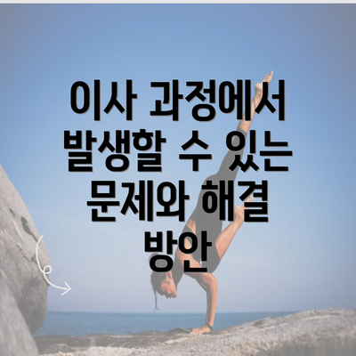 이사 과정에서 발생할 수 있는 문제와 해결 방안