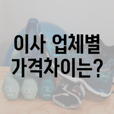 이사 업체별 가격차이는?