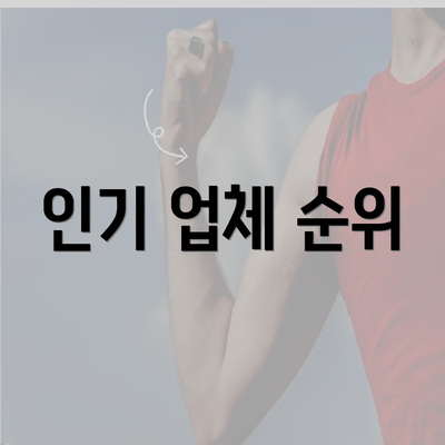 인기 업체 순위