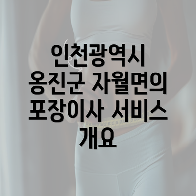 인천광역시 옹진군 자월면의 포장이사 서비스 개요