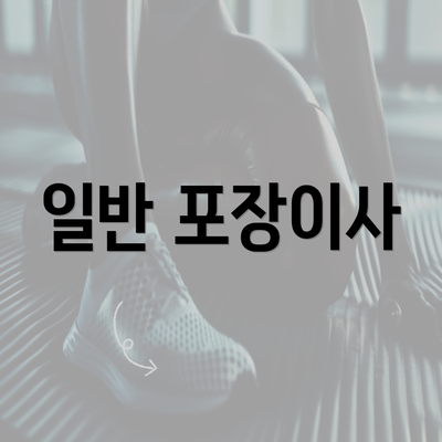 일반 포장이사