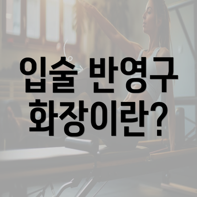 입술 반영구 화장이란?