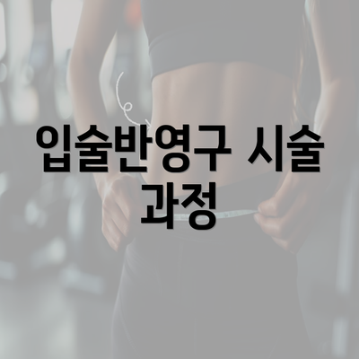 입술반영구 시술 과정