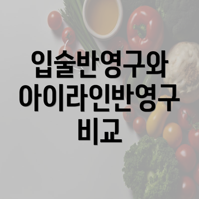 입술반영구와 아이라인반영구 비교