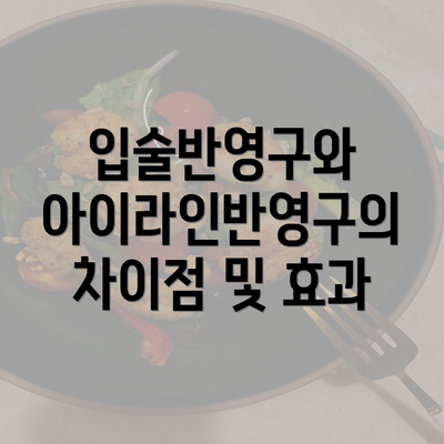 입술반영구와 아이라인반영구의 차이점 및 효과