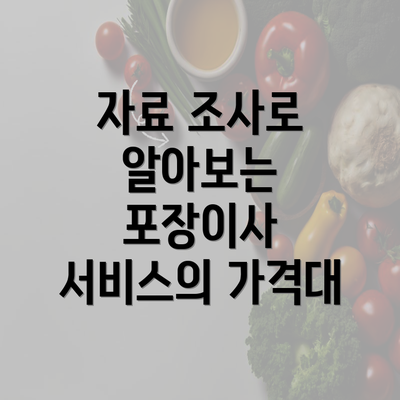 자료 조사로 알아보는 포장이사 서비스의 가격대