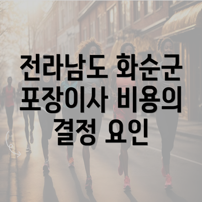 전라남도 화순군 포장이사 비용의 결정 요인