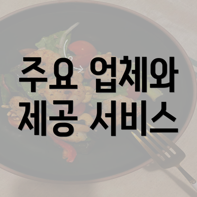 주요 업체와 제공 서비스