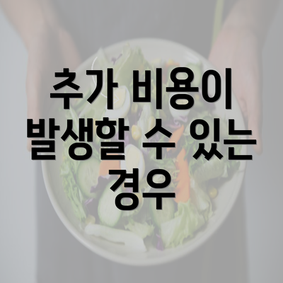 추가 비용이 발생할 수 있는 경우