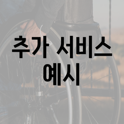 추가 서비스 예시