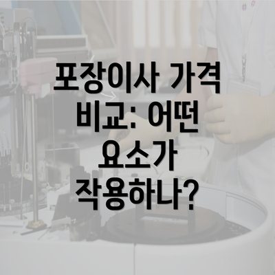 포장이사 가격 비교: 어떤 요소가 작용하나?