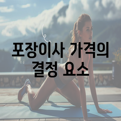 포장이사 가격의 결정 요소