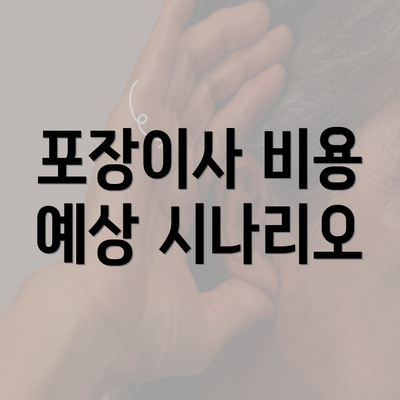 포장이사 비용 예상 시나리오