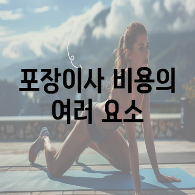 포장이사 비용의 여러 요소