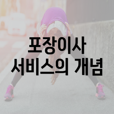 포장이사 서비스의 개념