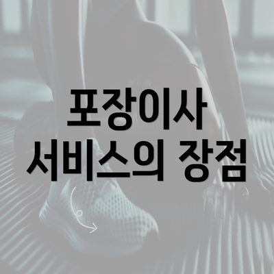 포장이사 서비스의 장점