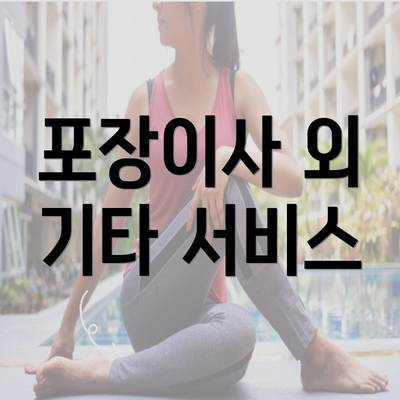 포장이사 외 기타 서비스