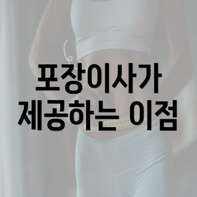 포장이사가 제공하는 이점