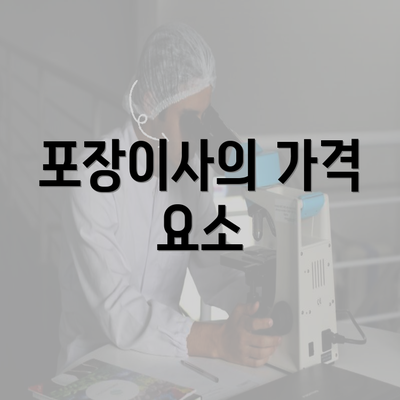 포장이사의 가격 요소