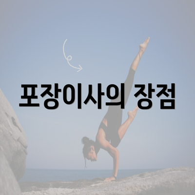 포장이사의 장점