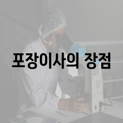 포장이사의 장점