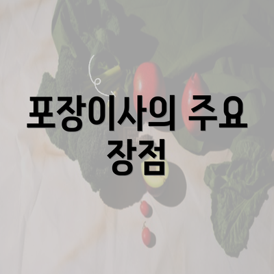 포장이사의 주요 장점