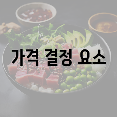 가격 결정 요소