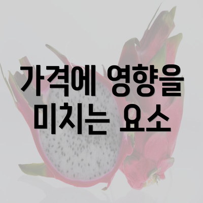 가격에 영향을 미치는 요소