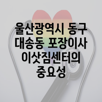 울산광역시 동구 대송동 포장이사 이삿짐센터의 중요성