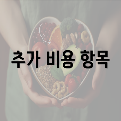 추가 비용 항목