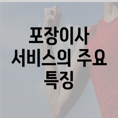 포장이사 서비스의 주요 특징