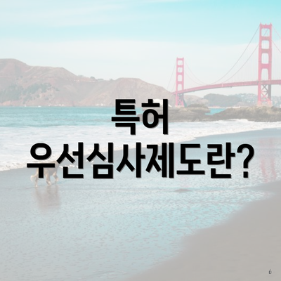 특허 우선심사제도란?
