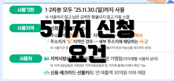5가지 신청 요건