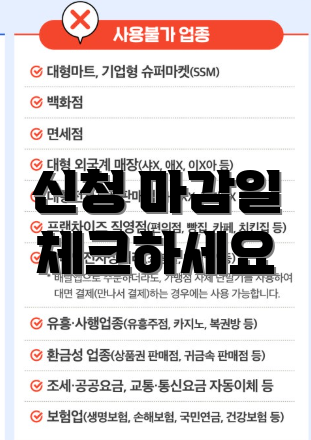 신청 마감일 체크하세요