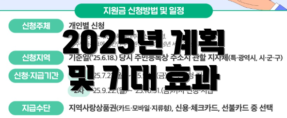 2025년 계획 및 기대 효과