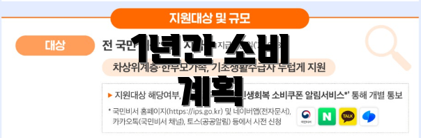 1년간 소비 계획