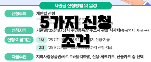 5가지 신청 조건