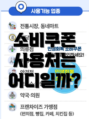 소비쿠폰 사용처는 어디일까?