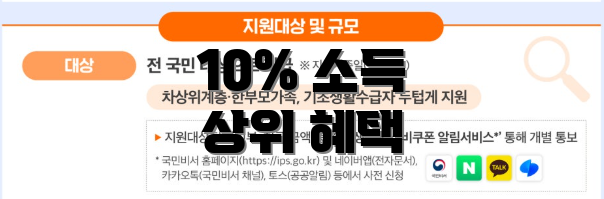 10% 소득 상위 혜택