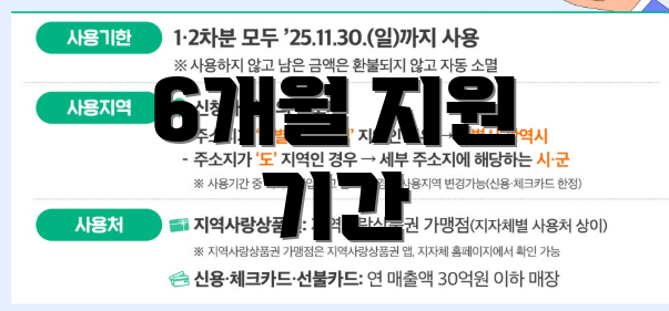 6개월 지원 기간