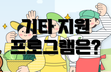 기타 지원 프로그램은?
